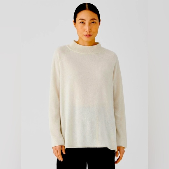 Eileen Fisher Sweaters - Eileen fisher Recycled Cashmere Wool Mock Neck Box-Top XL